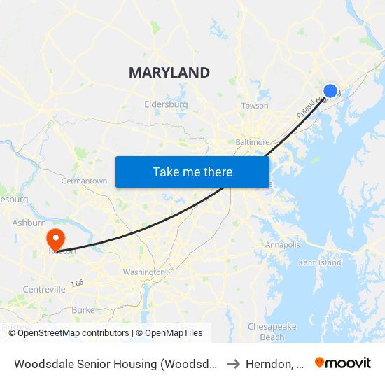 Woodsdale Senior Housing (Woodsdale Rd & Penny Ln) to Herndon, Virginia map