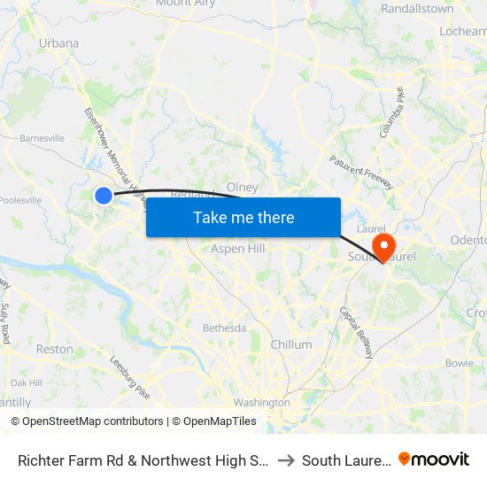 Richter Farm Rd & Northwest High School Enter to South Laurel, MD map