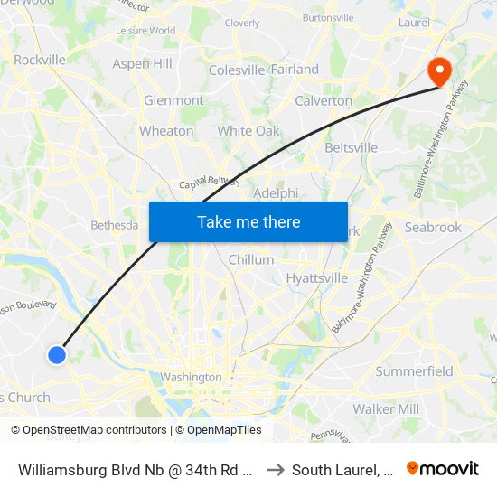 Williamsburg Blvd Nb @ 34th Rd N Ns to South Laurel, MD map