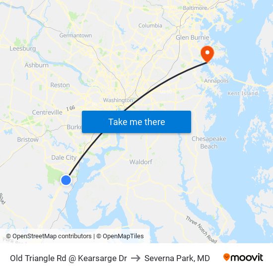 Old Triangle Rd @ Kearsarge Dr to Severna Park, MD map