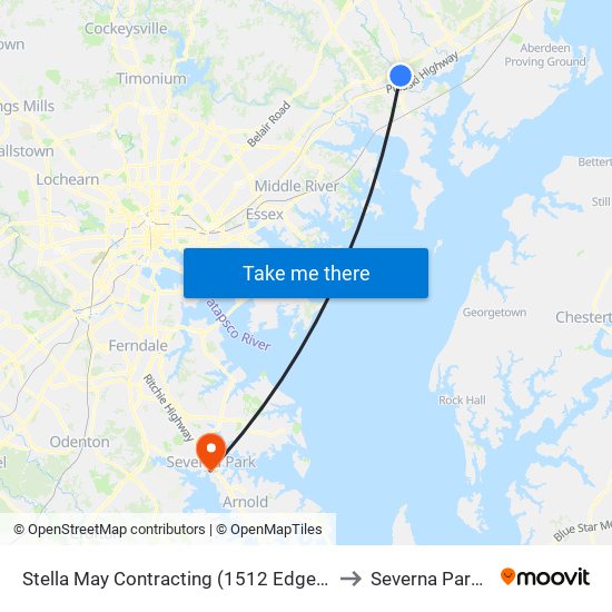 Stella May Contracting (1512 Edgewood Rd) to Severna Park, MD map