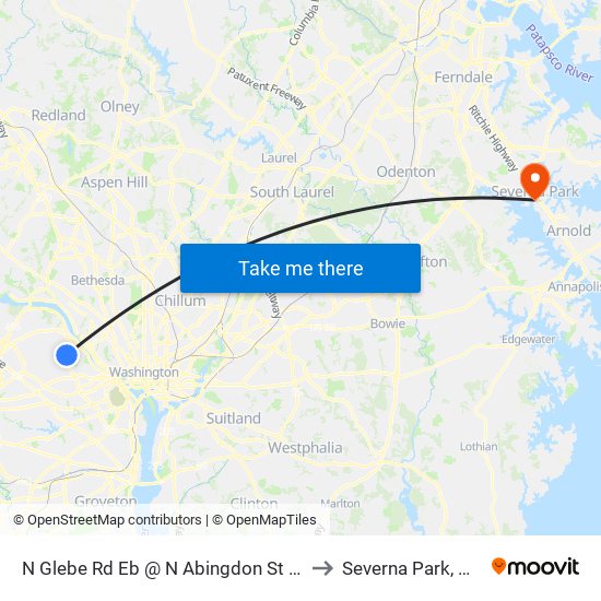 N Glebe Rd Eb @ N Abingdon St FS to Severna Park, MD map