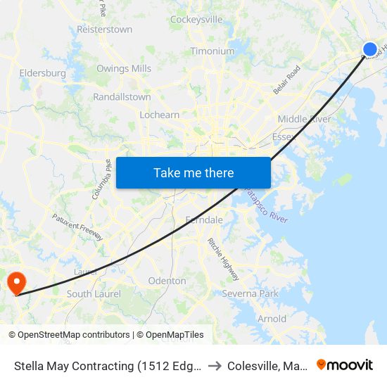 Stella May Contracting (1512 Edgewood Rd) to Colesville, Maryland map