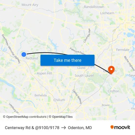 Centerway Rd & @9100/9178 to Odenton, MD map