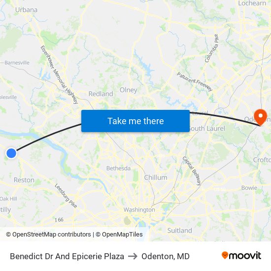 Benedict Dr And Epicerie Plaza to Odenton, MD map