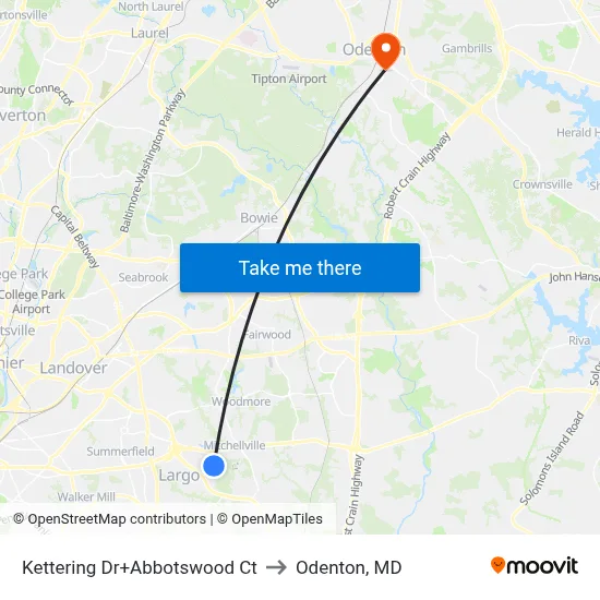 Kettering Dr+Abbotswood Ct to Odenton, MD map