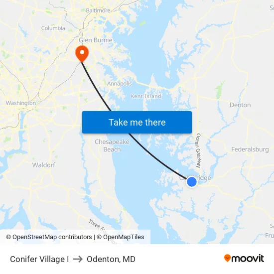 Conifer Village I to Odenton, MD map