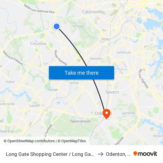 Long Gate Shopping Center / Long Gate Pkwy to Odenton, MD map