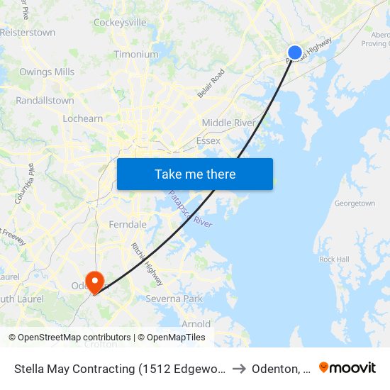 Stella May Contracting (1512 Edgewood Rd) to Odenton, MD map