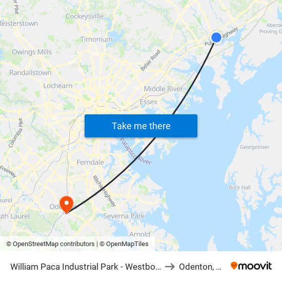 William Paca Industrial Park - Westbound to Odenton, MD map