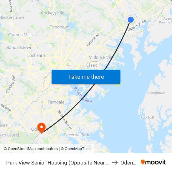 Park View Senior Housing  (Opposite Near Box Hill S Pwky & Merchant Blvd) to Odenton, MD map