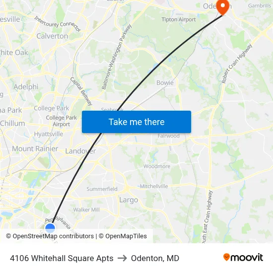4106 Whitehall Square Apts to Odenton, MD map