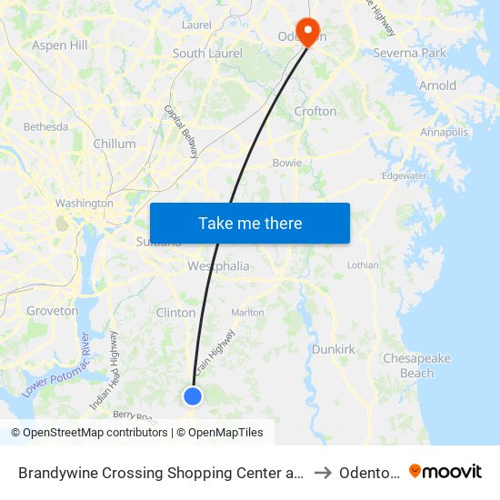 Brandywine Crossing Shopping Center at Safeway Entrance to Odenton, MD map