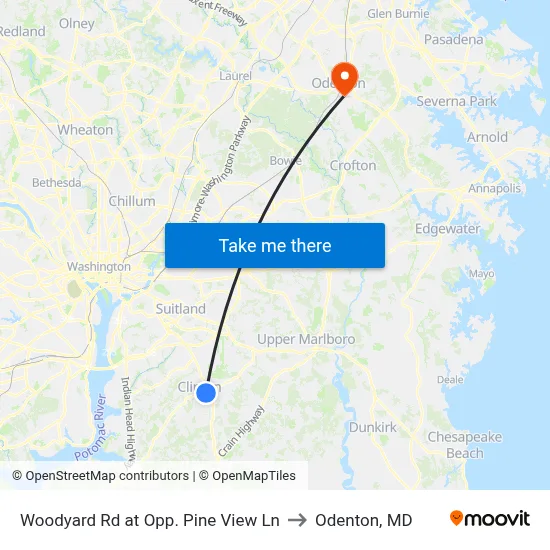 Woodyard Rd at Opp. Pine View Ln to Odenton, MD map