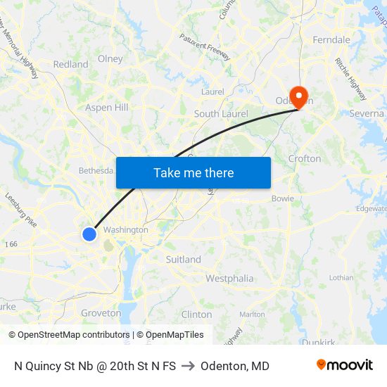 N Quincy St Nb @ 20th St N FS to Odenton, MD map