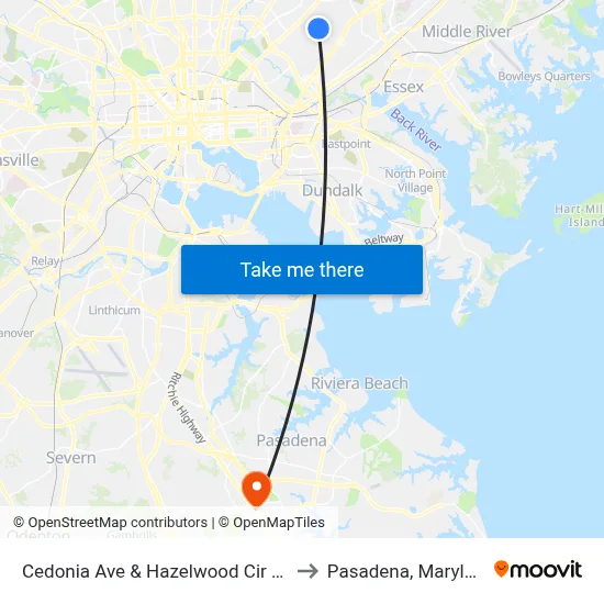 Cedonia Ave & Hazelwood Cir Opp to Pasadena, Maryland map