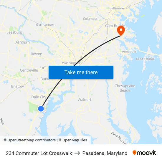 234 Commuter Lot Crosswalk to Pasadena, Maryland map