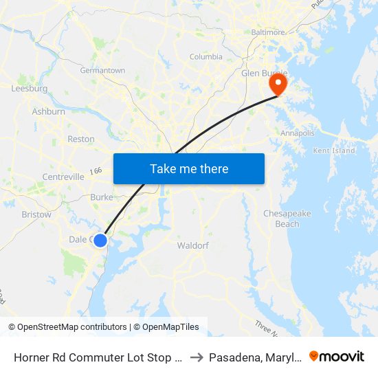 Horner Rd Commuter Lot Stop 1 AM to Pasadena, Maryland map