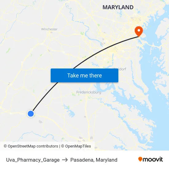 Uva_Pharmacy_Garage to Pasadena, Maryland map