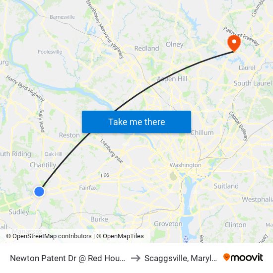 Newton Patent Dr @ Red House D to Scaggsville, Maryland map