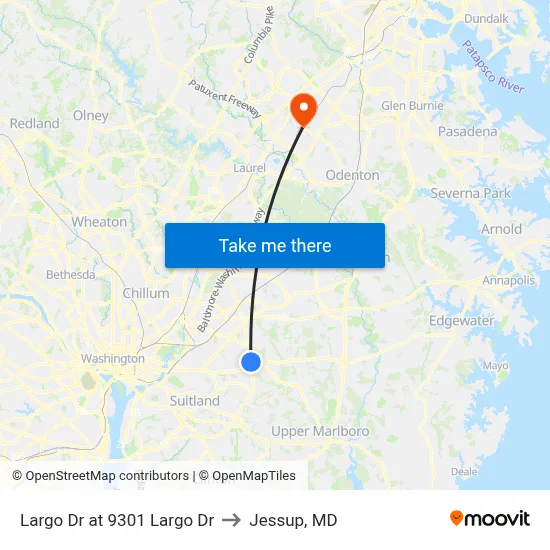 Largo Dr at 9301 Largo Dr to Jessup, MD map