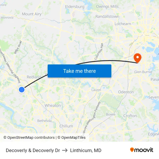 Decoverly & Decoverly Dr to Linthicum, MD map