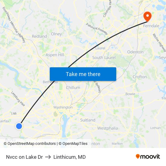 Nvcc on Lake Dr to Linthicum, MD map