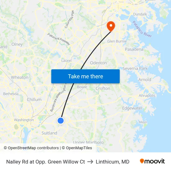 Nalley Rd at Opp. Green Willow Ct to Linthicum, MD map