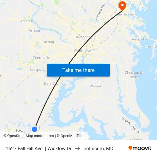 162 - Fall Hill Ave. | Wicklow Dr. to Linthicum, MD map