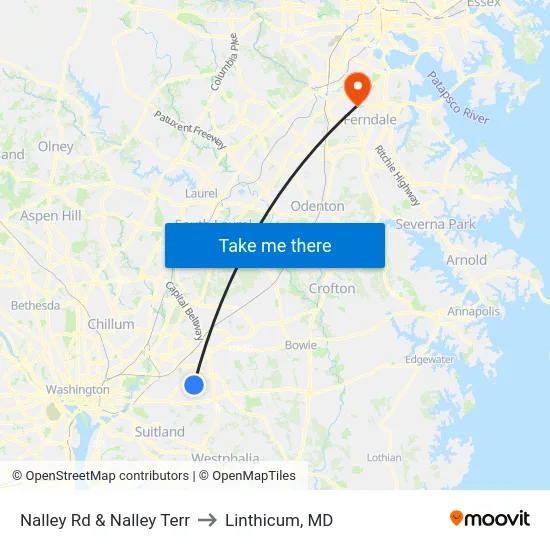 Nalley Rd & Nalley Terr to Linthicum, MD map