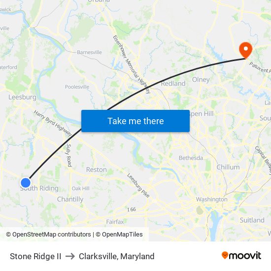 Stone Ridge II to Clarksville, Maryland map