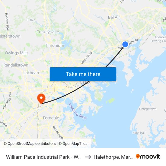 William Paca Industrial Park - Westbound to Halethorpe, Maryland map