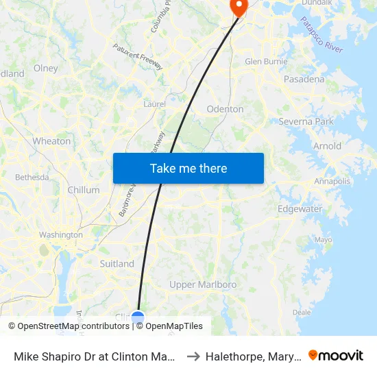 Mike Shapiro Dr at Clinton Manor Ent to Halethorpe, Maryland map