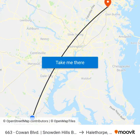663 - Cowan Blvd. | Snowden Hills Blvd. (Evergreens Apts.) to Halethorpe, Maryland map