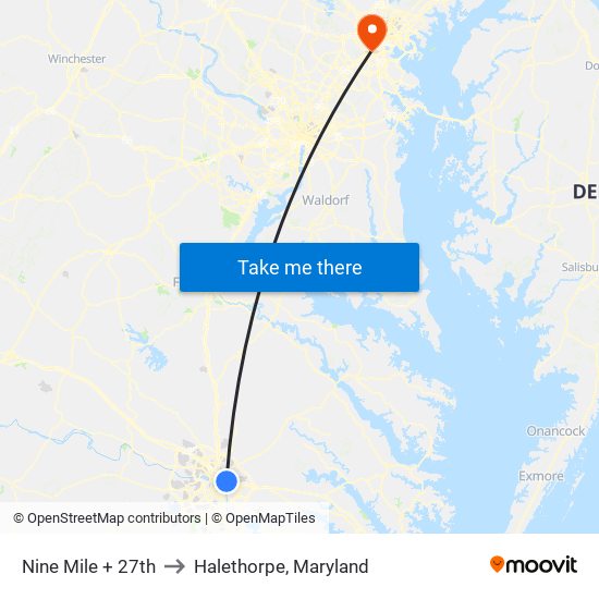 Nine Mile + 27th to Halethorpe, Maryland map