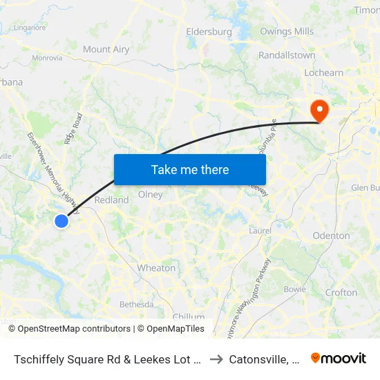 Tschiffely Square Rd & Leekes Lot Way to Catonsville, MD map