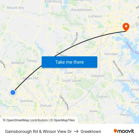 Gainsborough Rd & Winsor View Dr to Greektown map