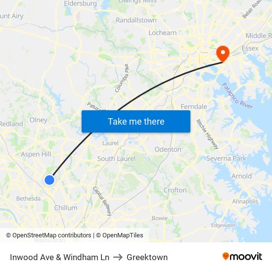 Inwood Ave & Windham Ln to Greektown map