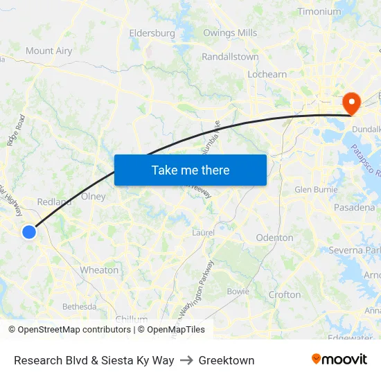 Research Blvd & Siesta Ky Way to Greektown map