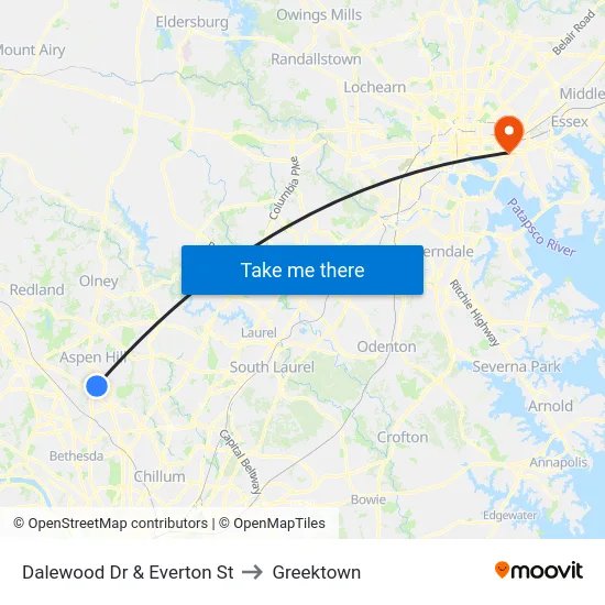 Dalewood Dr & Everton St to Greektown map