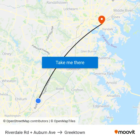 Riverdale Rd + Auburn Ave to Greektown map