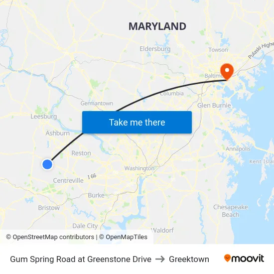 Gum Spring Road at Greenstone Drive to Greektown map