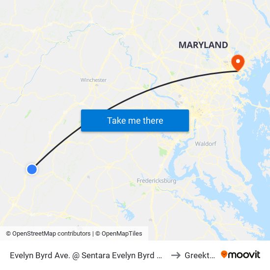 Evelyn Byrd Ave. @ Sentara Evelyn Byrd Health Center to Greektown map