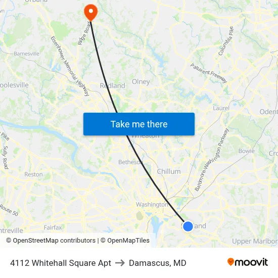 4112 Whitehall Square Apt to Damascus, MD map