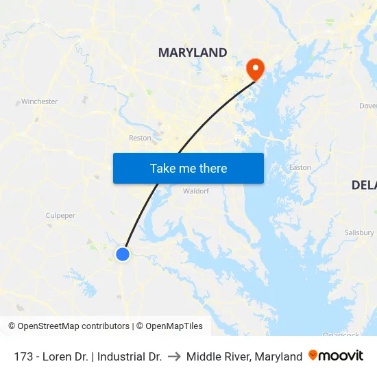 173 - Loren Dr. | Industrial Dr. to Middle River, Maryland map