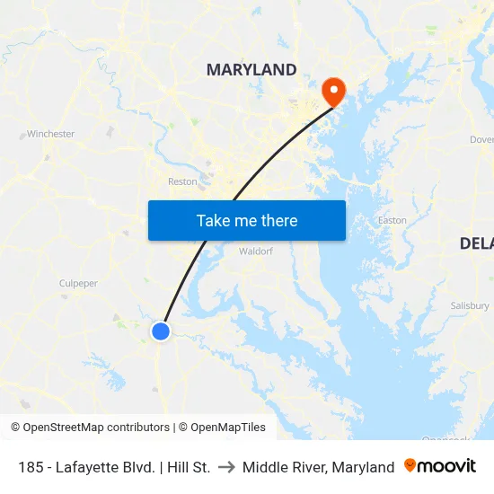 185 - Lafayette Blvd. | Hill St. to Middle River, Maryland map