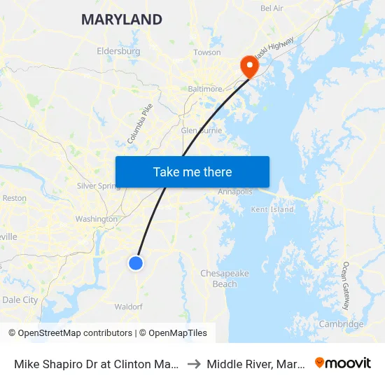 Mike Shapiro Dr at Clinton Manor Ent to Middle River, Maryland map