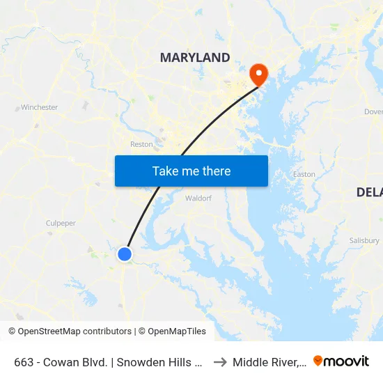 663 - Cowan Blvd. | Snowden Hills Blvd. (Evergreens Apts.) to Middle River, Maryland map