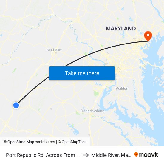 Port Republic Rd. Across From Nelson Dr. to Middle River, Maryland map
