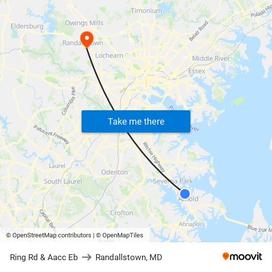 Ring Rd & Aacc Eb to Randallstown, MD map